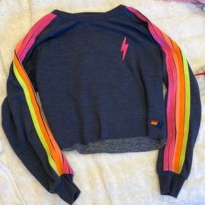 Aviator nation cropped crewneck